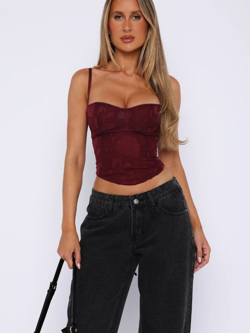 White Fox Broken Dreams Bustier Wine